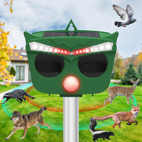 Outdoor Solar Animal Repellent Infrared Cat Dog Deterrent Repeller Frighten  Bird Mouse Ultrasonic Repellent Outdoor Garden Tool