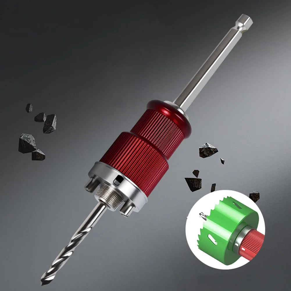 Metal Quick-Connect Hexagonal Shank Hole Cutter Extension Rod, 8.6mm For Power Drill Hole Opener Connector Rod