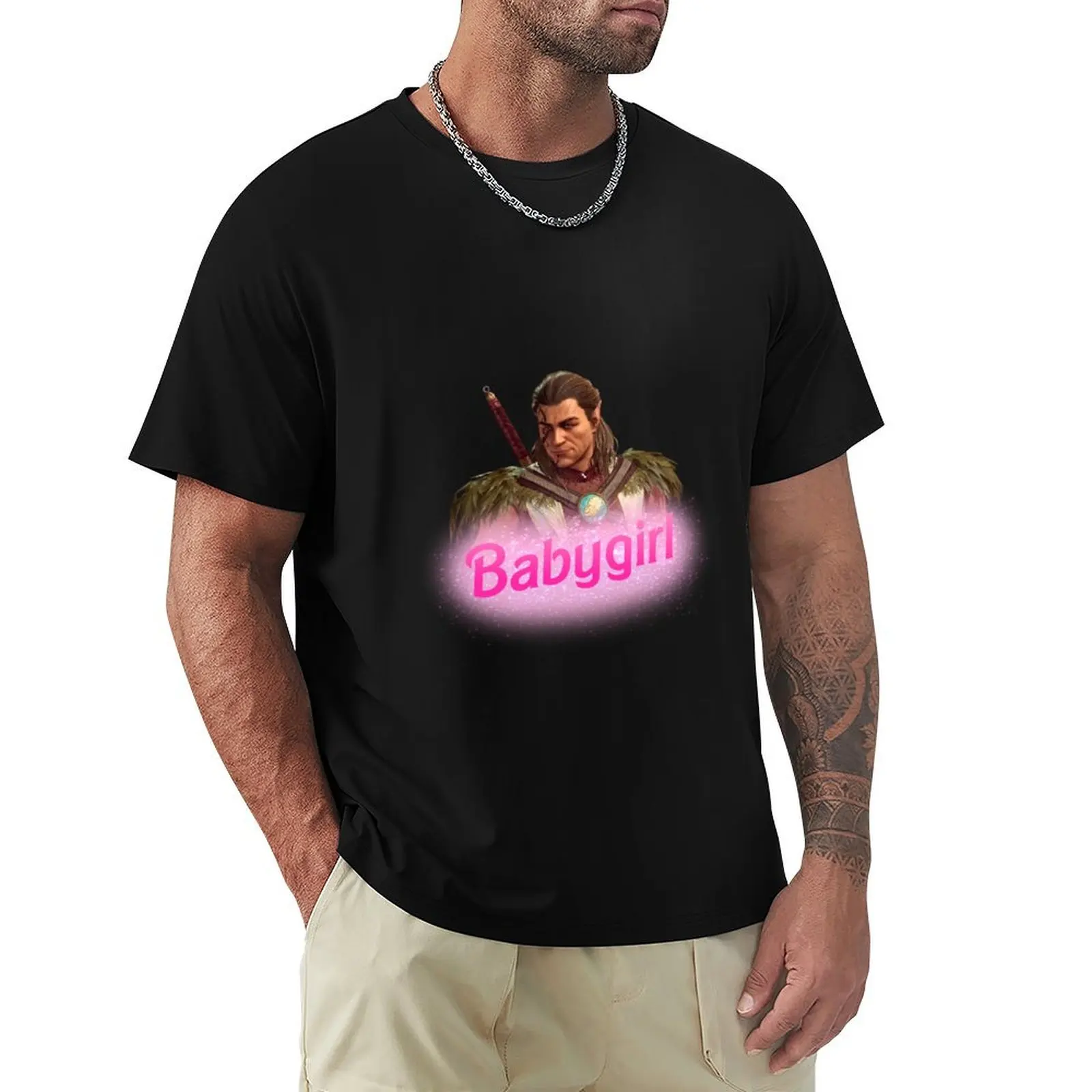 

Halsin Silverbough Babygirl T-Shirt anime oversized sports fans men t shirts high quality