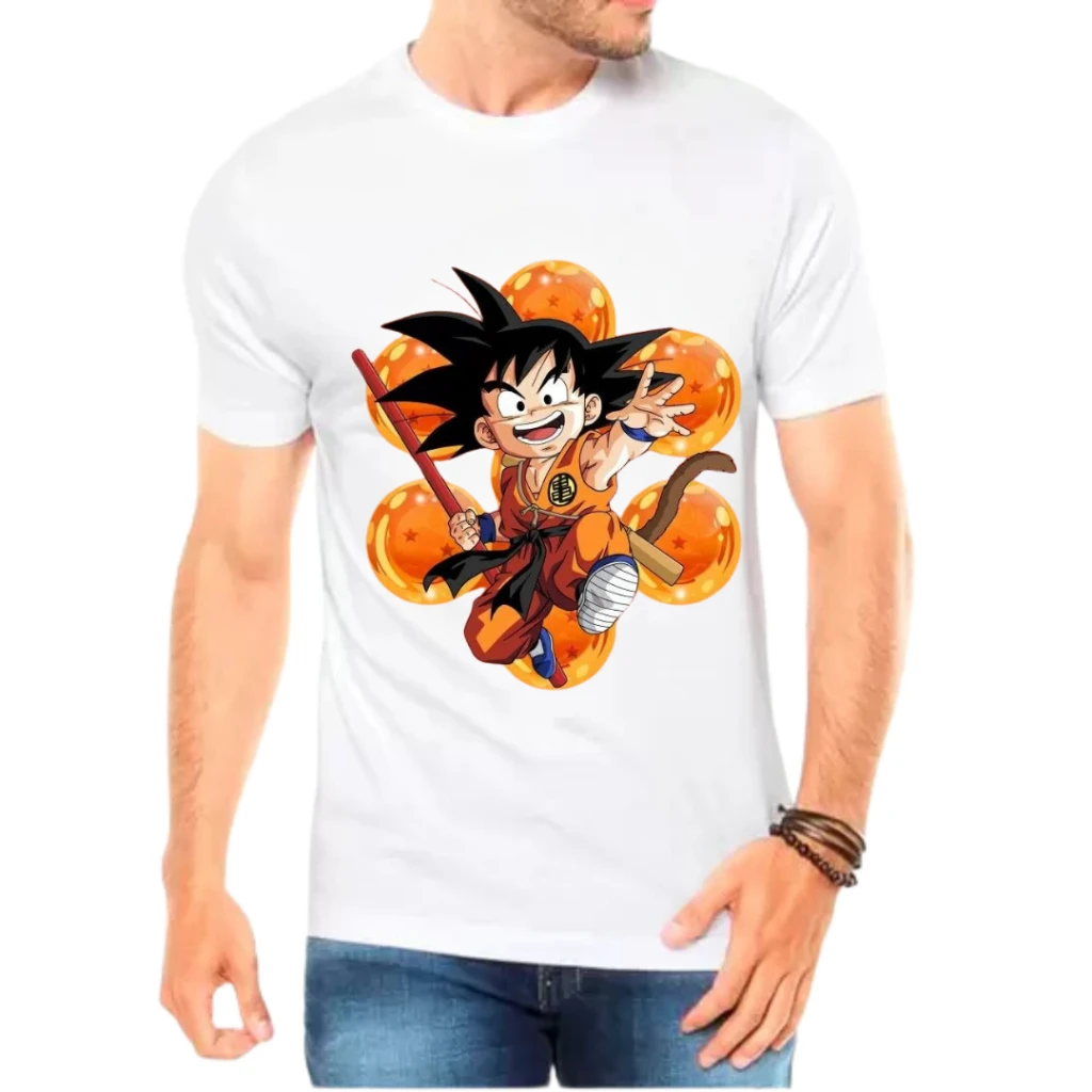 Camisetas con estampado de Dragon Ball de Anime para hombre y mujer, camisetas deportivas informales, holgadas, de gran tamaño, cómodas, de algodón, de manga corta, Y2k