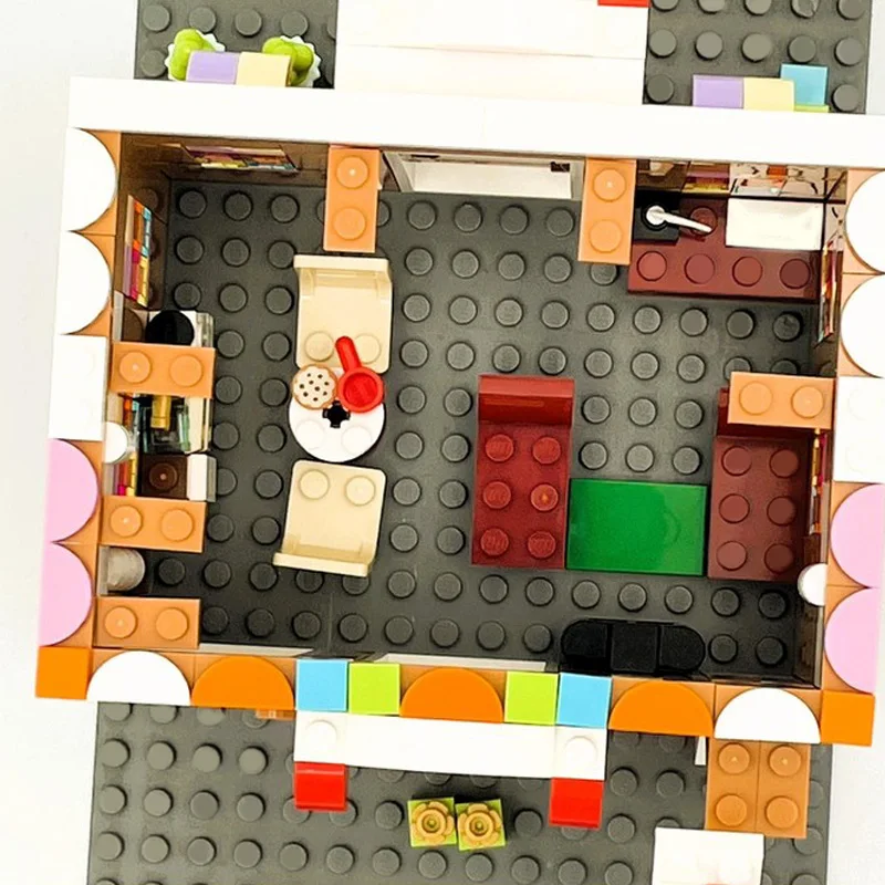 934 ELEMENTY MOC Personalizowany Domek z Piernika Modularny Alternatywny Model Budowy z Klocków Model 40809 Zestaw do Samodzielnego Montażu Prezent