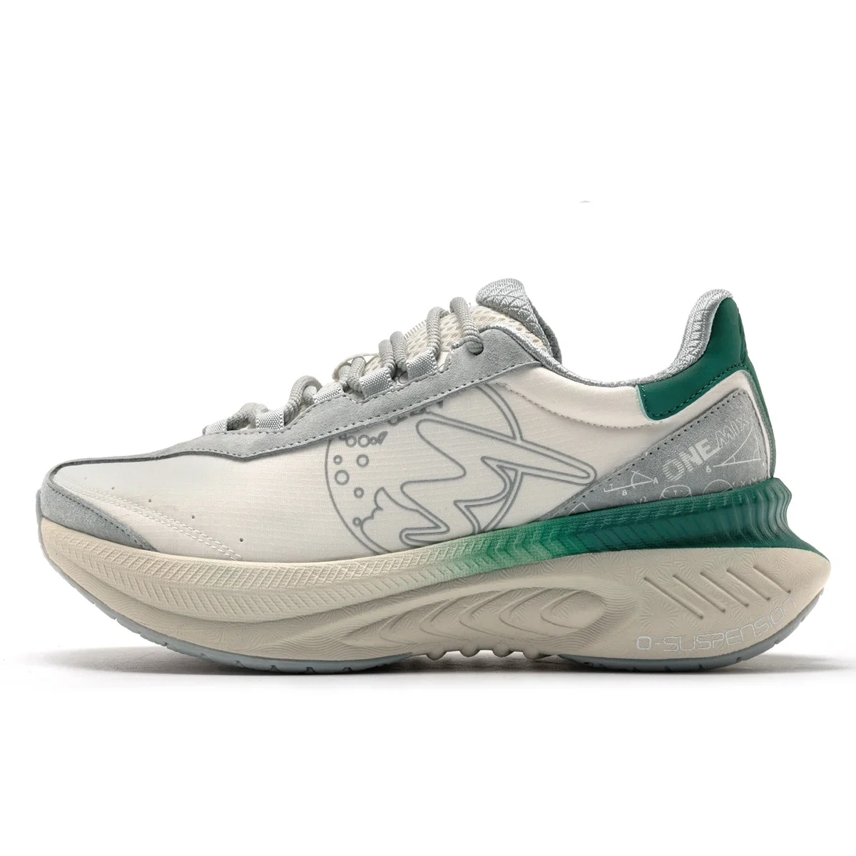 ONEMIX Playful Leather Surface  Light Luxury Trendy Shock-absorbing Comfortable Running Shoes For Both Men and Women 25669