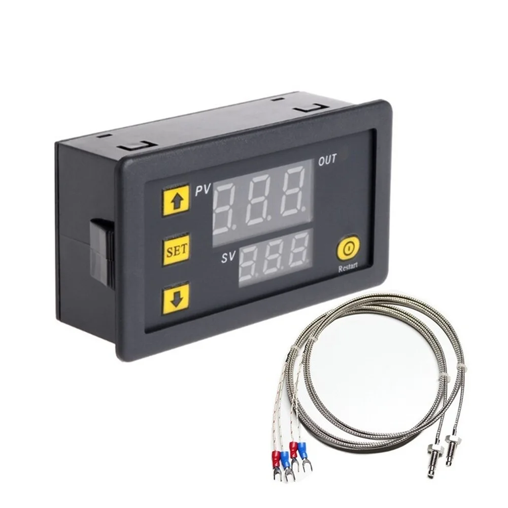 

1set Digital Temperature Controller With Thermocouple Wire Industrial Grade -60°C To 500°C K Type Thermocouple Control Switch