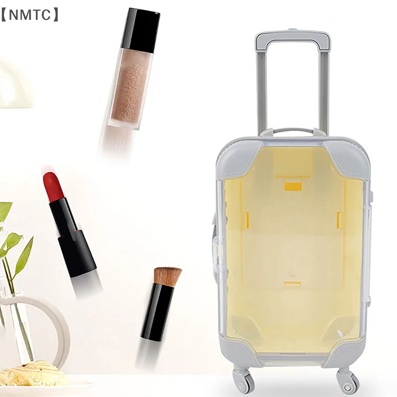 Mini chariot de Simulation pour faux cils, valise de transport de maquillage, petite boîte de toilette ABS, boîte cadeau de voyage pour femmes, 1 pièce