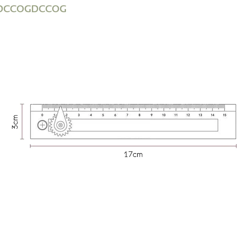 أداة رسم مسطرة إبداعية متعددة الوظائف 2 في 1 مسطرة وبوصلة أداة قياس هندسية للمنزل والمكتب والمدرسة #2