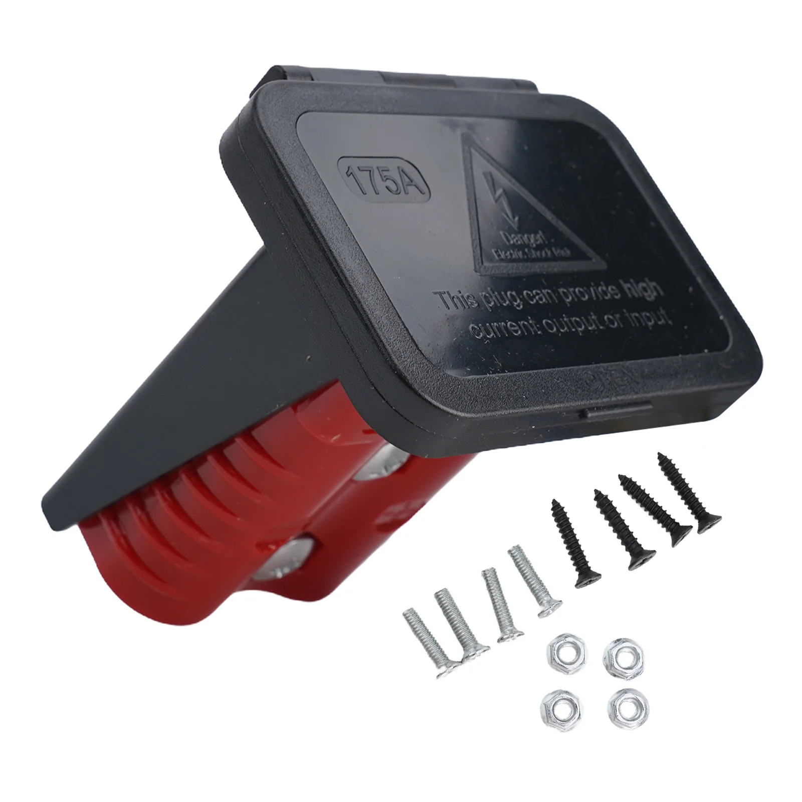 Recessed 175A Connector Panel Cover with Screws Perfectly Suited for Industrial Applications and Large Vehicles