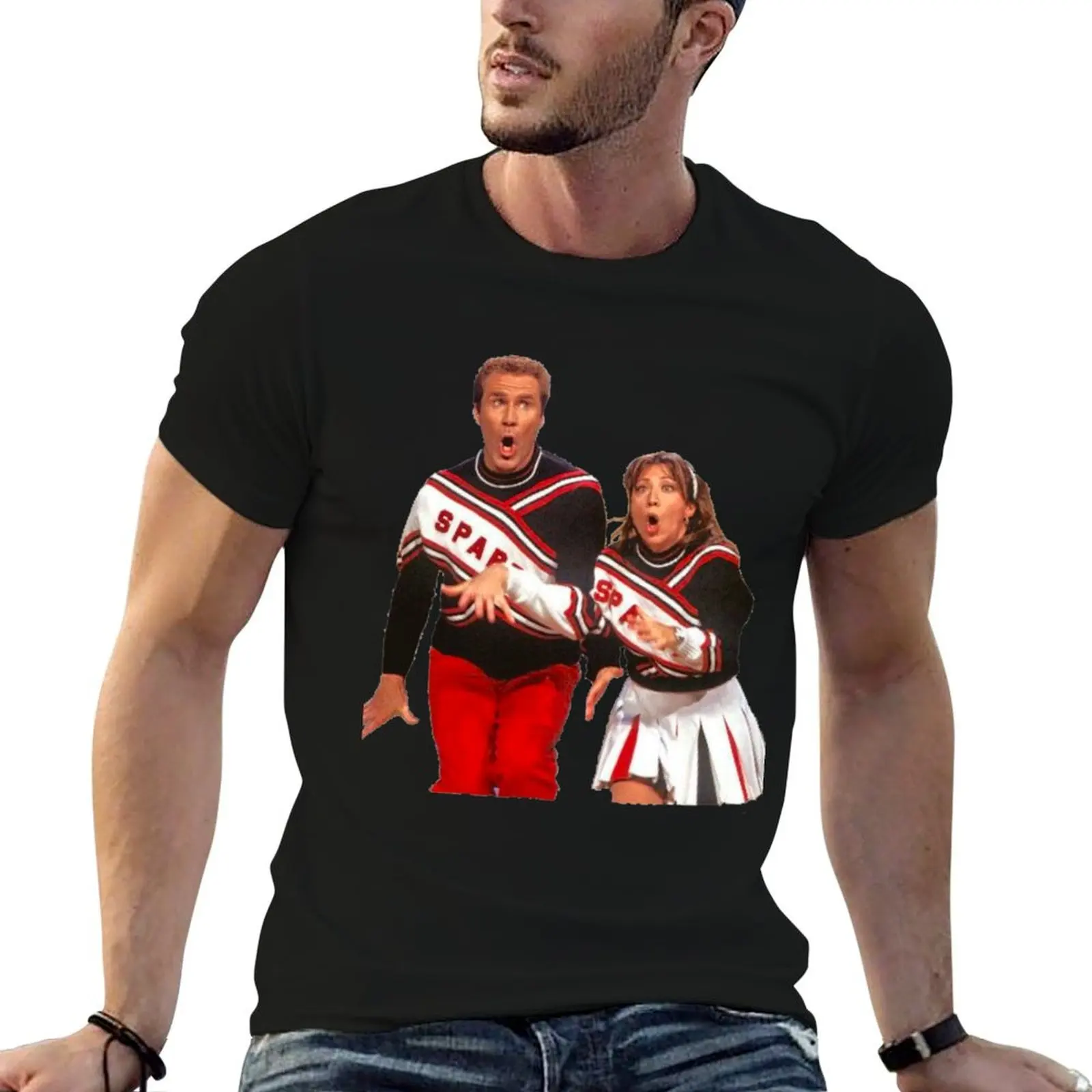 SNL Cheerleaders - Will Ferrell & Cheri Oteri T-Shirt Breathable Workout Short Sleeve Top