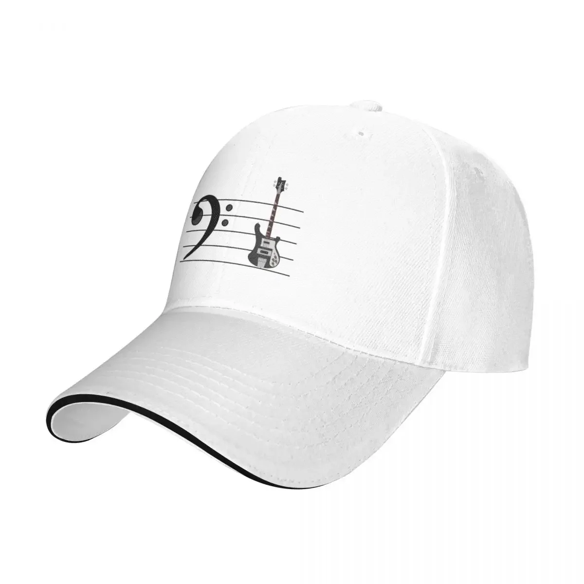 Bass clef with Bass Baseball Cap Ball cap streetwear Women's cap Men's