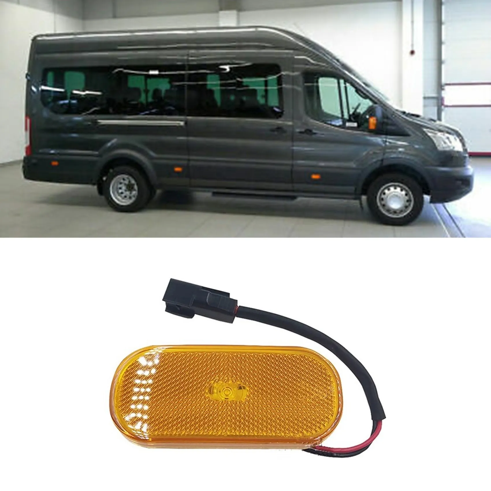 Auto Halogen Turn Signal Side Marker Light Lamp for Ford Transit MK8 2014 - 2018 BK31-15442-CB