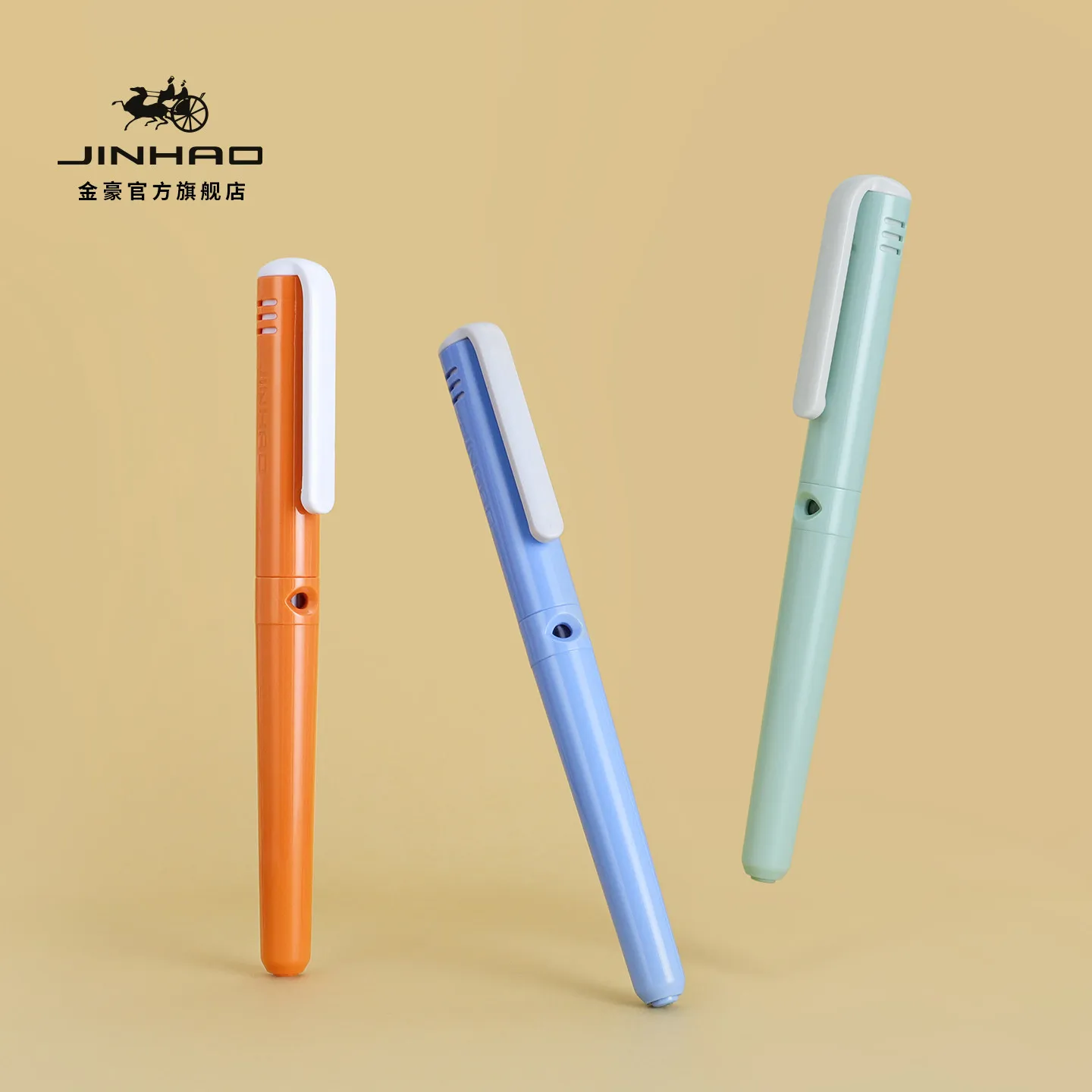 Jinhao 52 Fountain Pen Colorful Writing Ink Pen F EF Nib High Quality Calligraphy Pens Stationery Office School Supplies