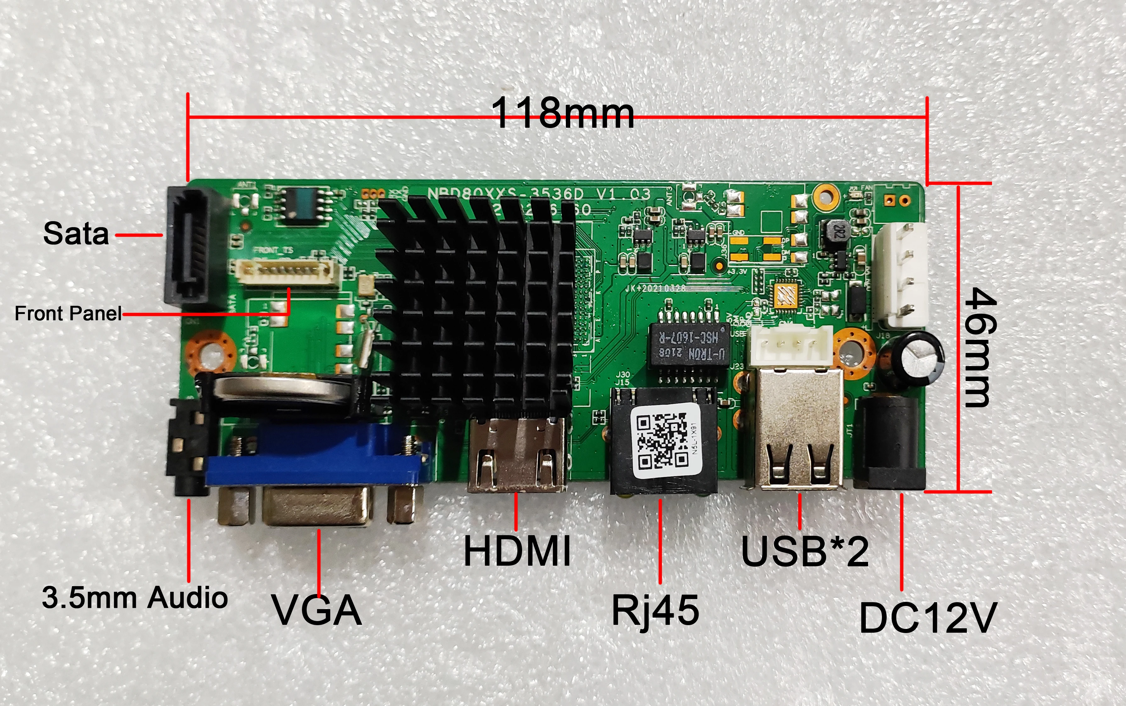 Imagem -03 - Max 14tb Xmeye Áudio H.265 Mais 8mp 4k 32ch 16ch 16 Canais Detecção de Rosto Onvif Cctv Dvr Nvr Motherboard Dc12v Hi3536c