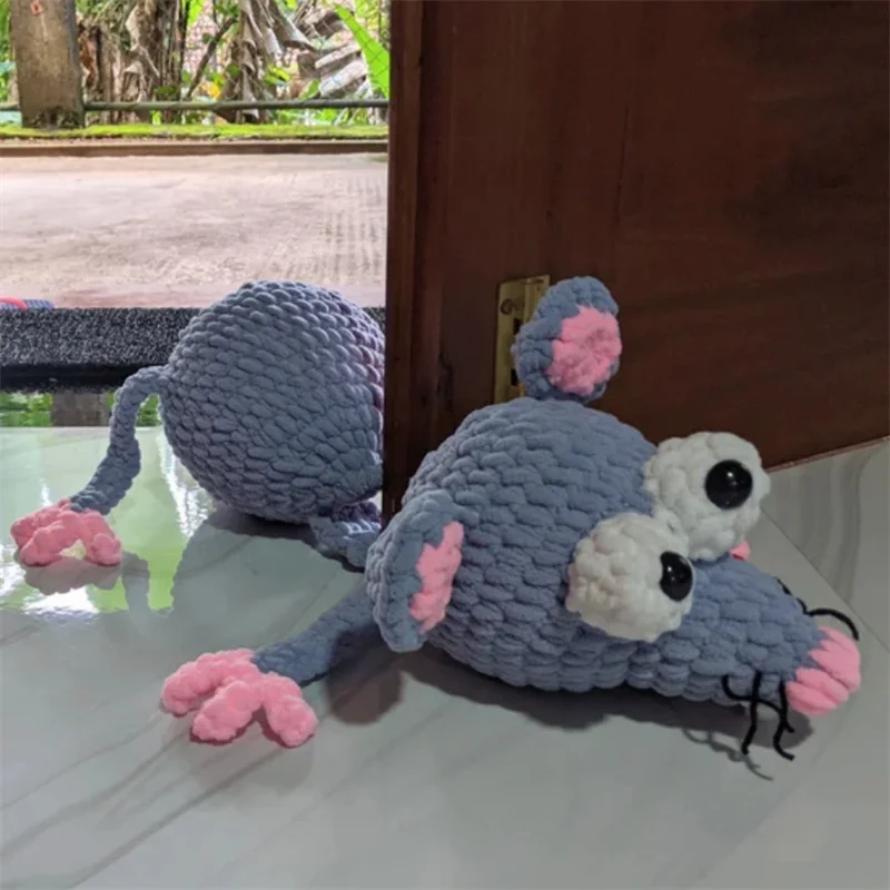 Cute Cartoon Handmade crocheted Door Reusable Shock Absorbent Block Wedge Cute mouse Doorstops Door Stopper Home Door Stopper