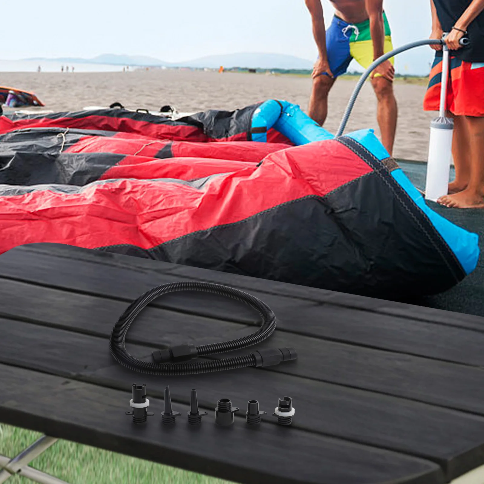 

Пляжное использование, активный отдых на свежем воздухе, адаптер для надувной лодки около 0,8 дюйма, хорошая совместимость для надувной лодки