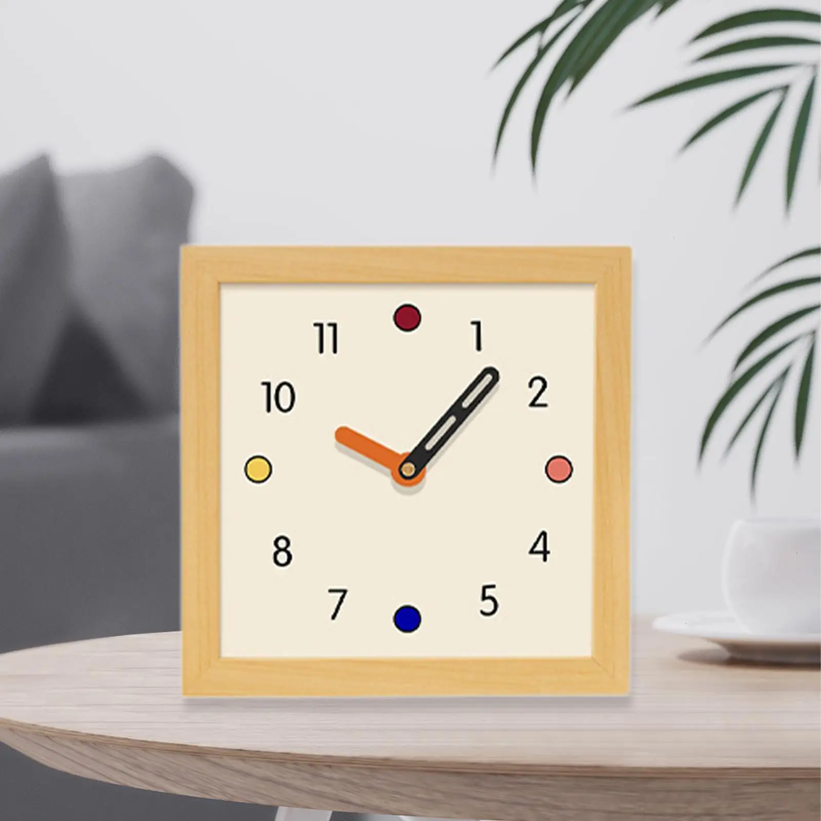 Modern Table Clock Non Ticking Desk Clock for Bedroom Kitchen Countertop