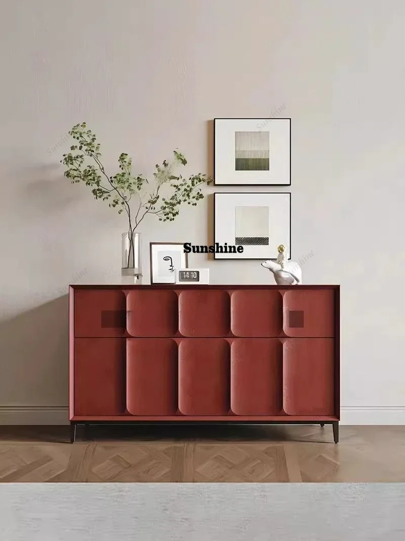 

French retro tea cabinet entrance entrance cabinet minimalist style dining side cabinetTJ