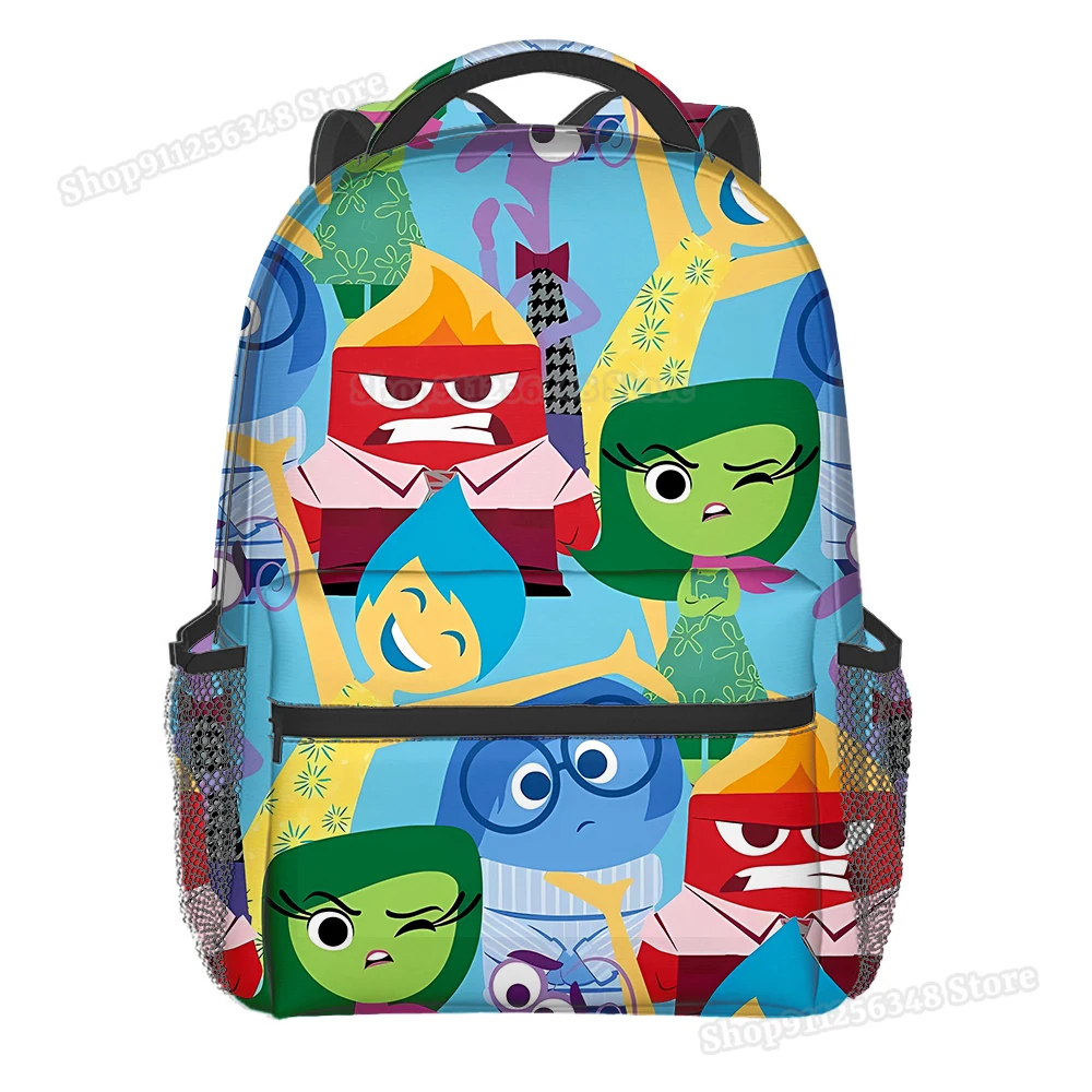 Disney Inside Out 2 Backpack Kids Back To School Bag Student 3D Anime Graphic Print Knapsack Cartoon Rucksack Large Capacity