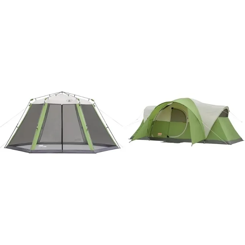 

Canopy Tent with Instant Setup, Screen Shelter & Montana 8-Person Camping Tent with Easy Setup