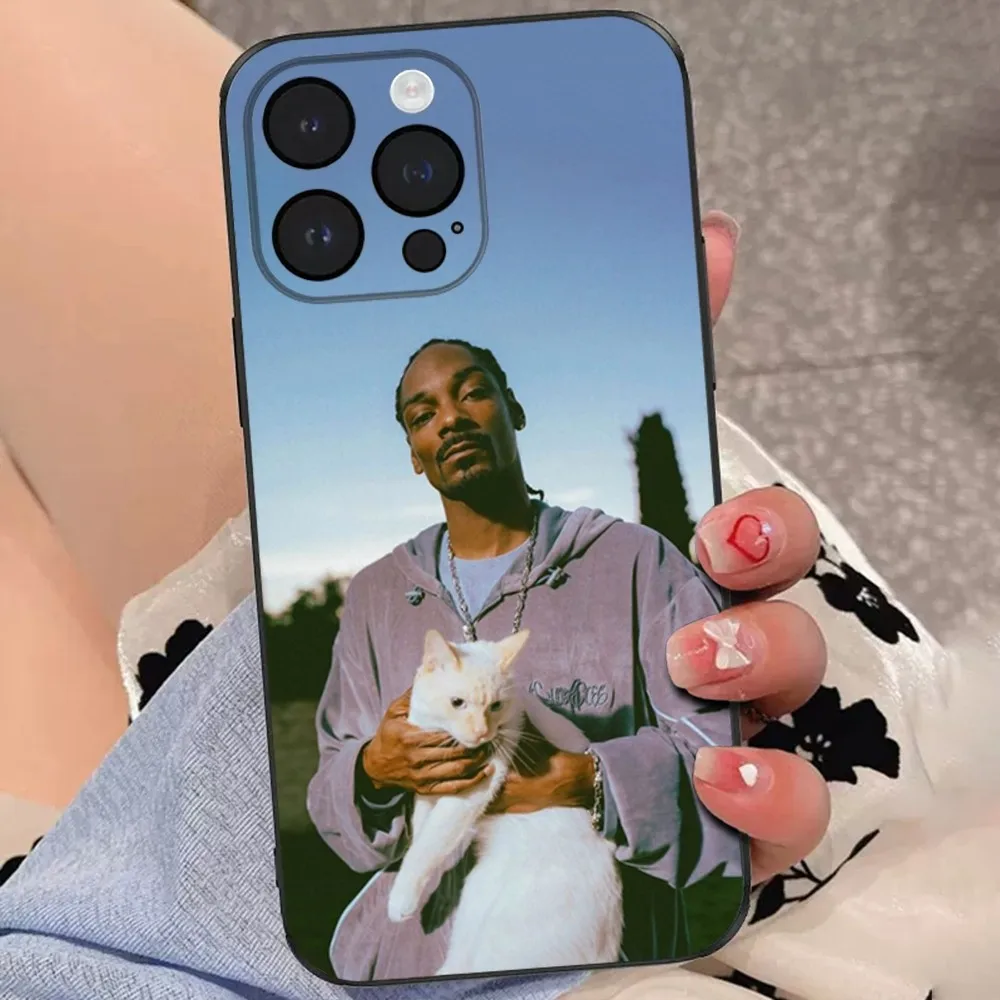 Rapper S-Snoop Dogg Phone Case For iPhone 15,14,13,12,11 Plus,Pro,Max,XR,XS,X,7,8 Plus,SE,Mini Soft Black Cover