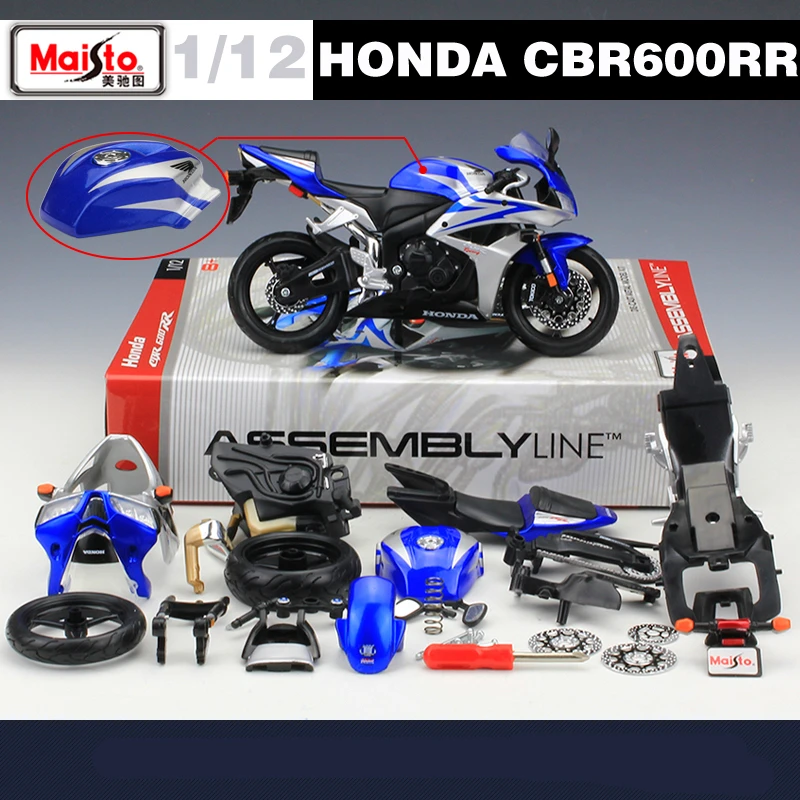 Maisto 1:12 Honda CBR 600 RR Assembly Version Alloy Motorcycle Model Diecast Metal Toy Model Simulation Collection Children Gift