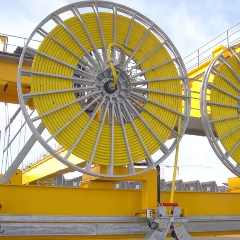 Larrge Current 500A 700A Motor Type Slip Ring Cable Reel With Gear Box Gantry Crane Motorized Cable Reel For Hoist