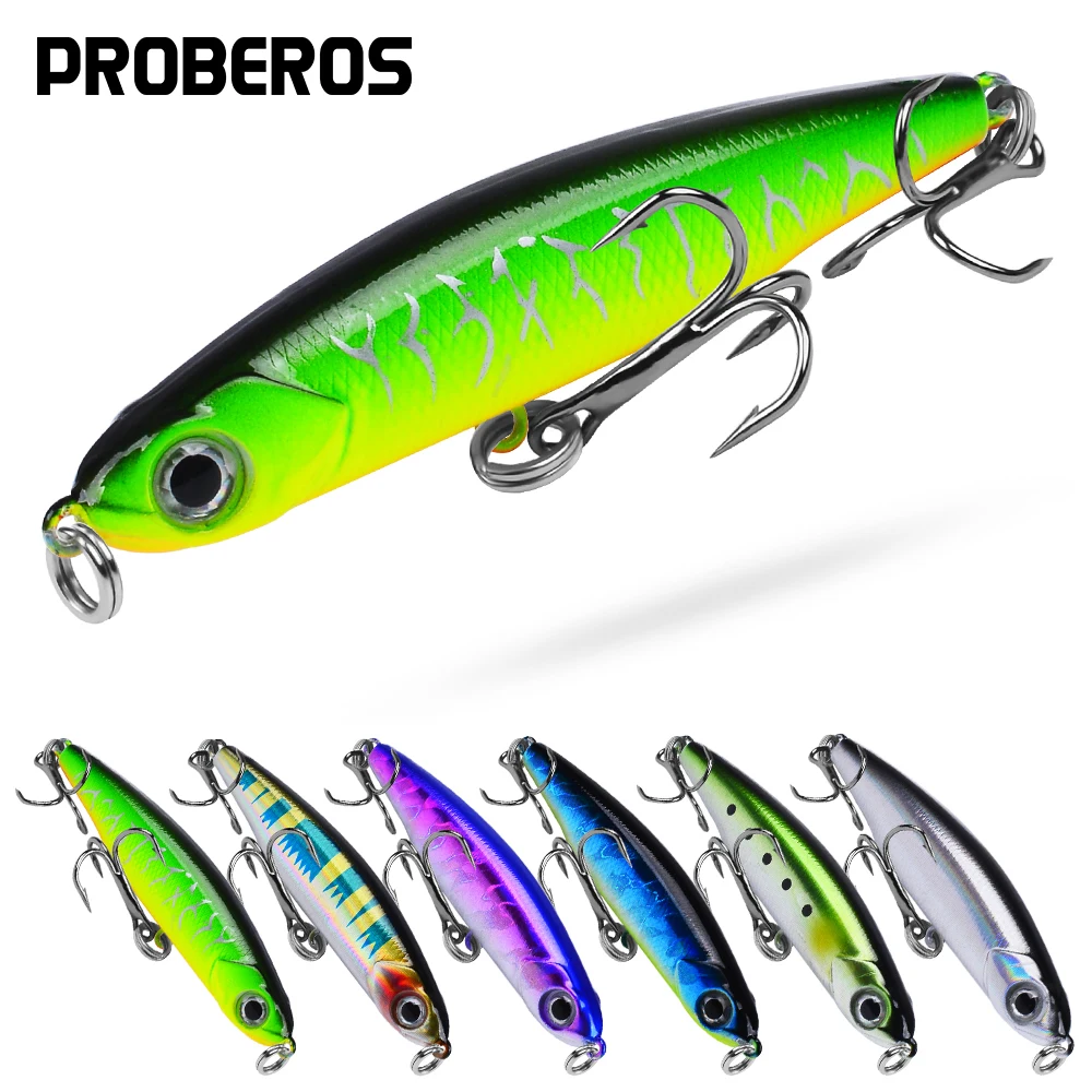 

1PC Hard Bait Minnow Fishing Tackle Slow Sinking Pencil Fishing Lure 3.5g 5g 8g bait Noisy in the water Saltwater Sea Bass Lures