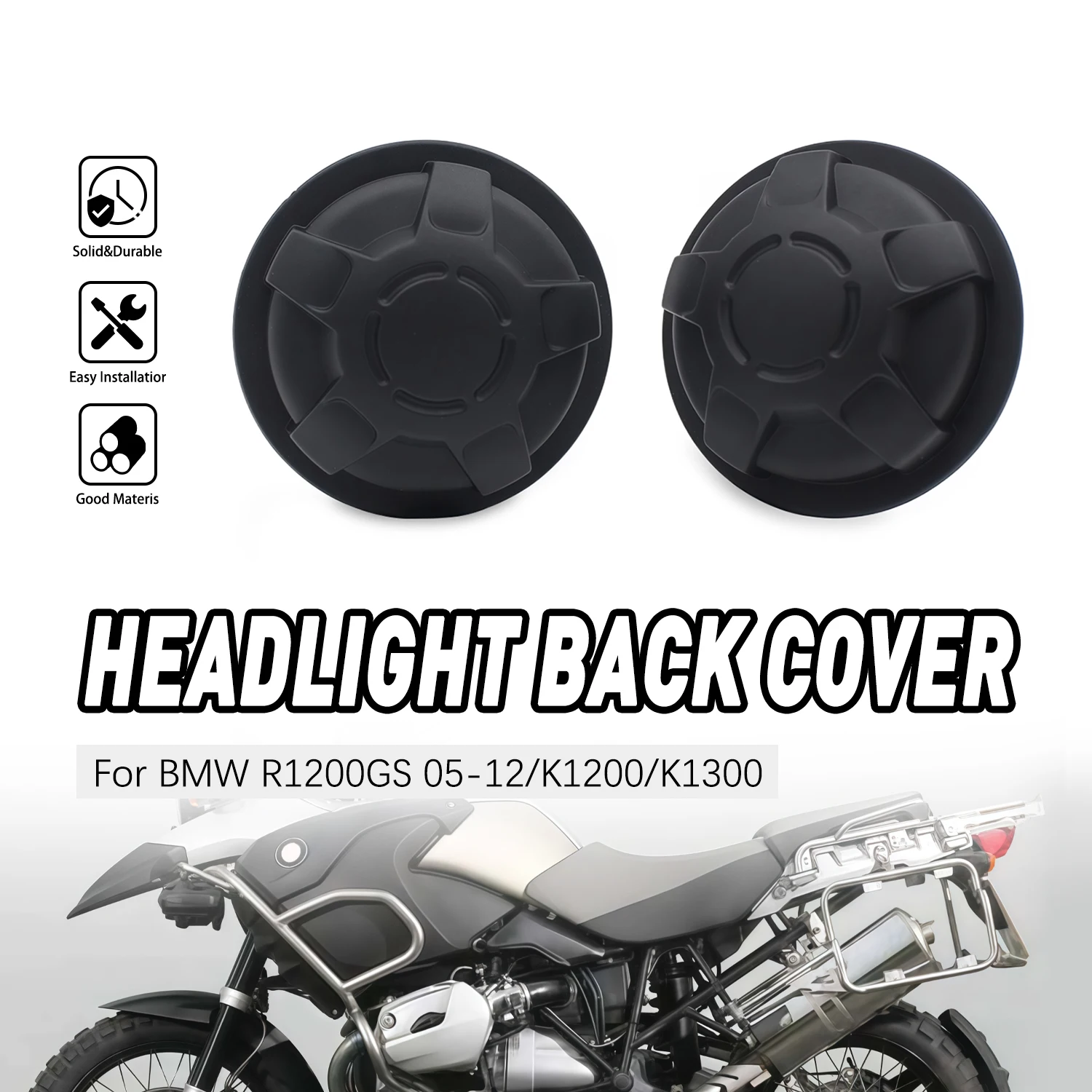 For BMW R1200GS 2005-2012 K1200 K1300 K1200GS K1200R 05840594 K1300R 05180519  Headlight Rear cover dust cover waterproof cover
