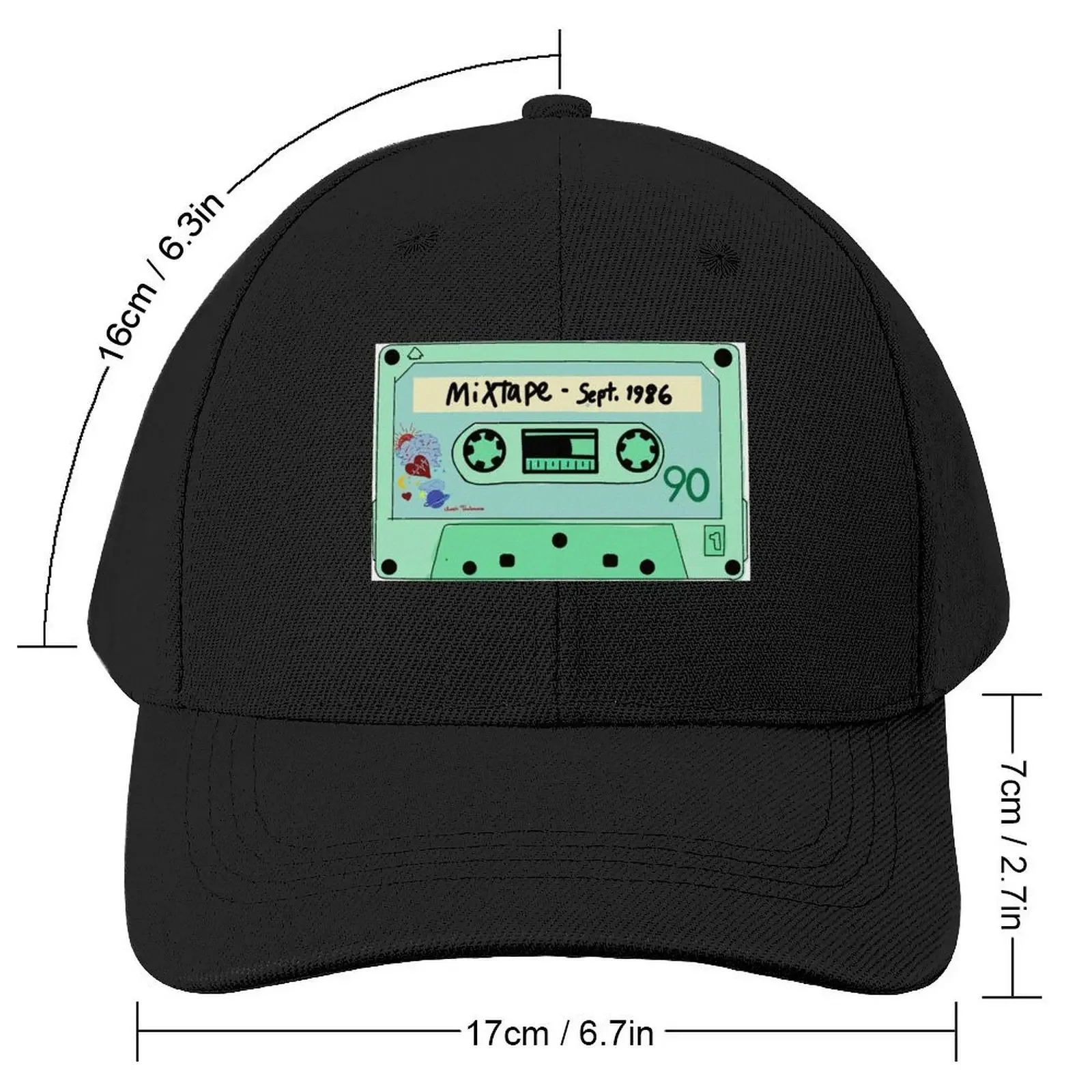 Vintage cassette aqua Design Baseball Cap Christmas Hat Dropshipping Sun Hat For Children Hood Sun Hats For Women Men's