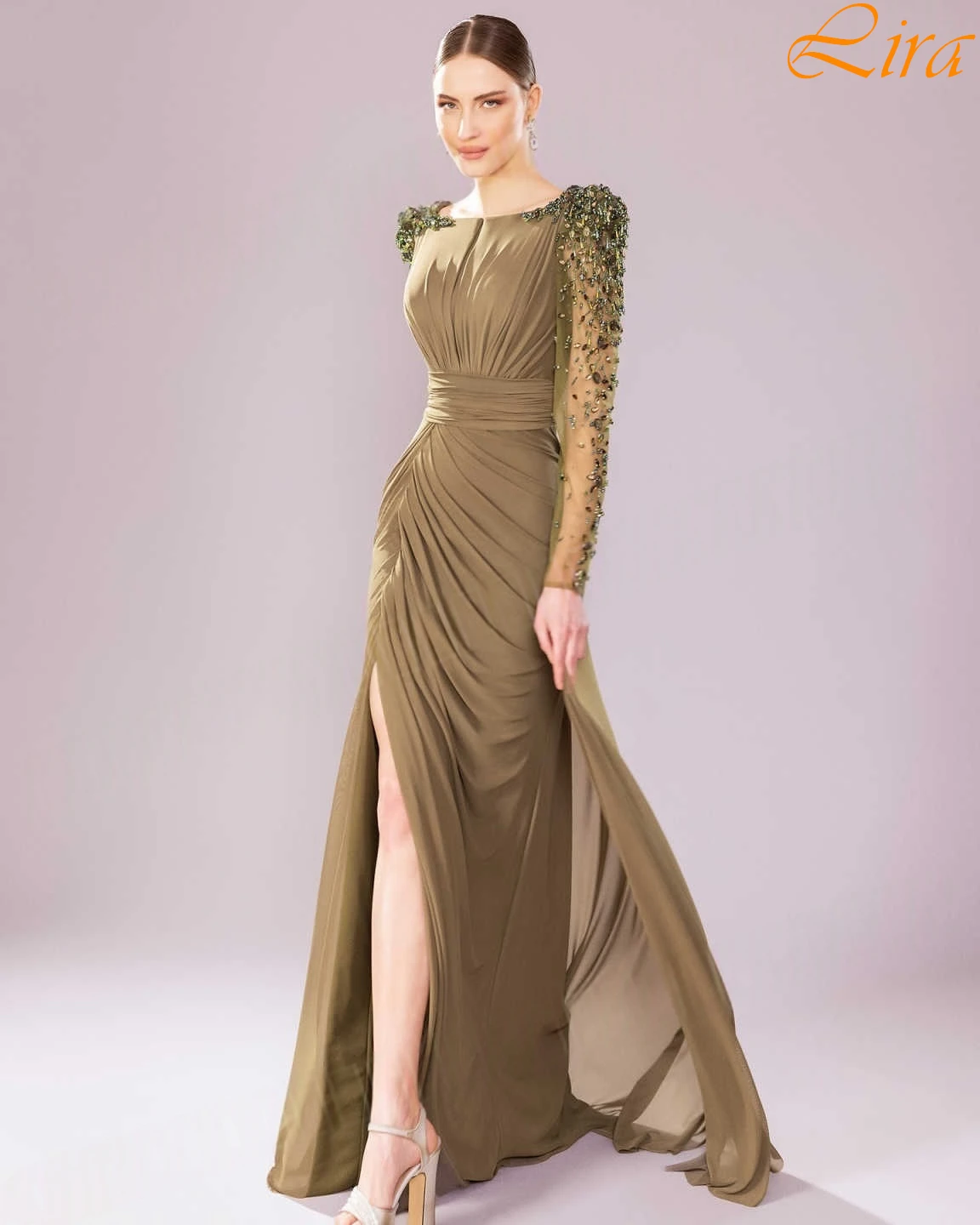 

Customized Straight Crew Neck Elegant Formal Evening Dress Fashion Temperament Bespoke Occasion Gowns High Quality Party Dress