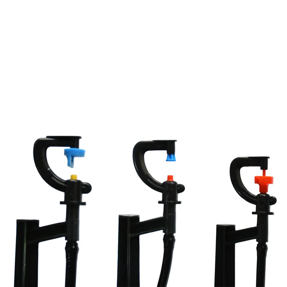 180 360 Degree Refraction Micro Watering Sprinkler Sprayer 50cm Stake Rotating Refracting Garden Irrigation Nozzle 4/7mm Hose