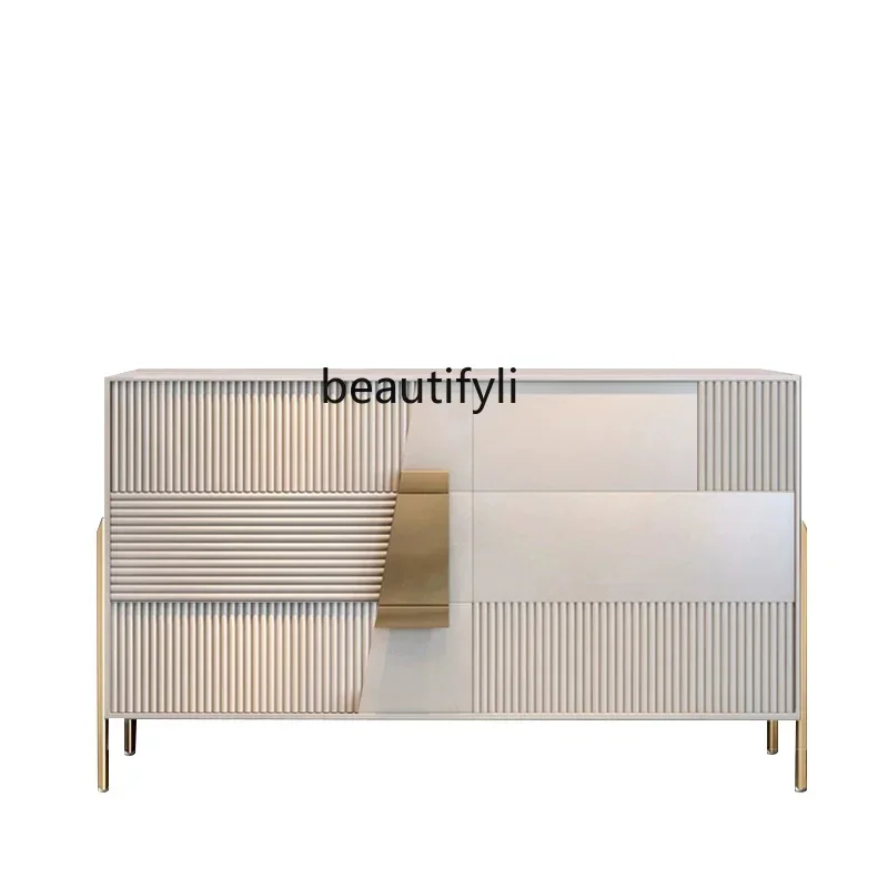 

AA Italian light luxury porch cabinet modern simple storage household dining side locker living room drawer cabinet