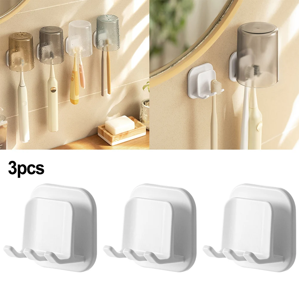 Toothpaste Rack Toothbrush Holders 3 In 1 3PCS Dormitories For Electric Toothbrushes Hanging Plastic Brand New