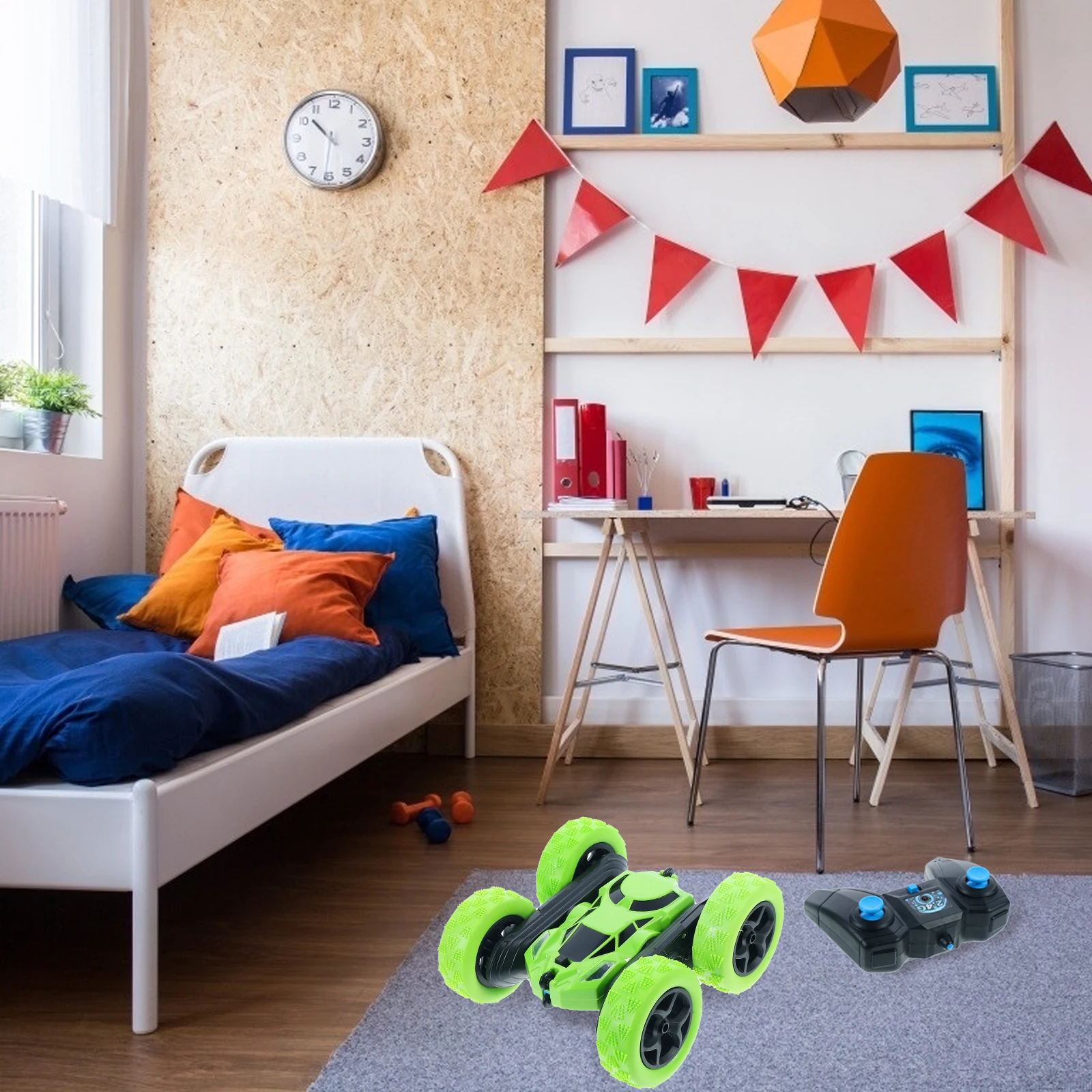 

Electric Stunt Car Double Sided 360 Degree Spin Rotate Forward Backward Turn Left Right Off Vehicle Fun Gift