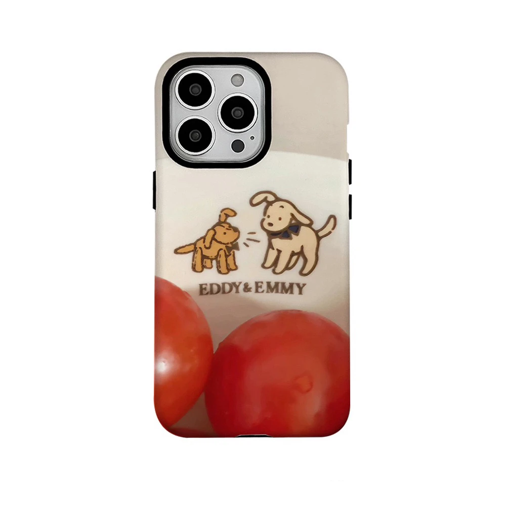 

Ins Cartoon Tomato Cute Little Dog Case for IPHONE 16 ProMax 15 14 13 12 11 PRO Plus Acrylic TPU Two in One Magnetic Phone Cases
