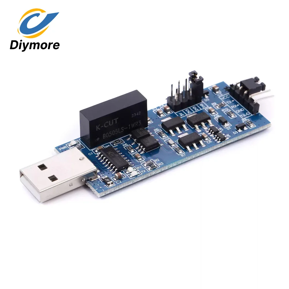 USB To TTL Serial Port Converter Isolated 5V/3.3V Four Level CH340 High Speed 153600bps Grade Photoelectric Isolation Module