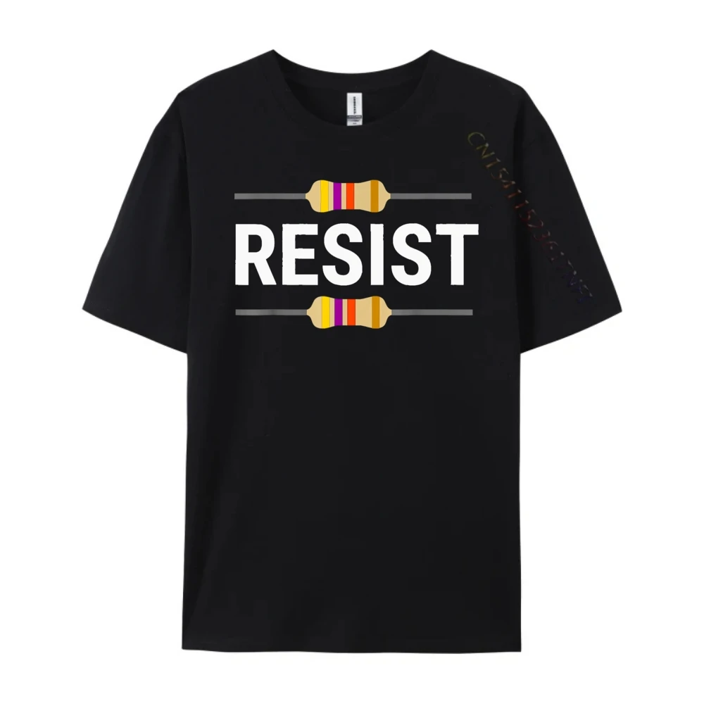 Resist Resistor Funny Electrical Engineer Pink Graphic Tees Tops And T-Shirts Printed T-Shirt Men's T-Shirts Camisa Large Size