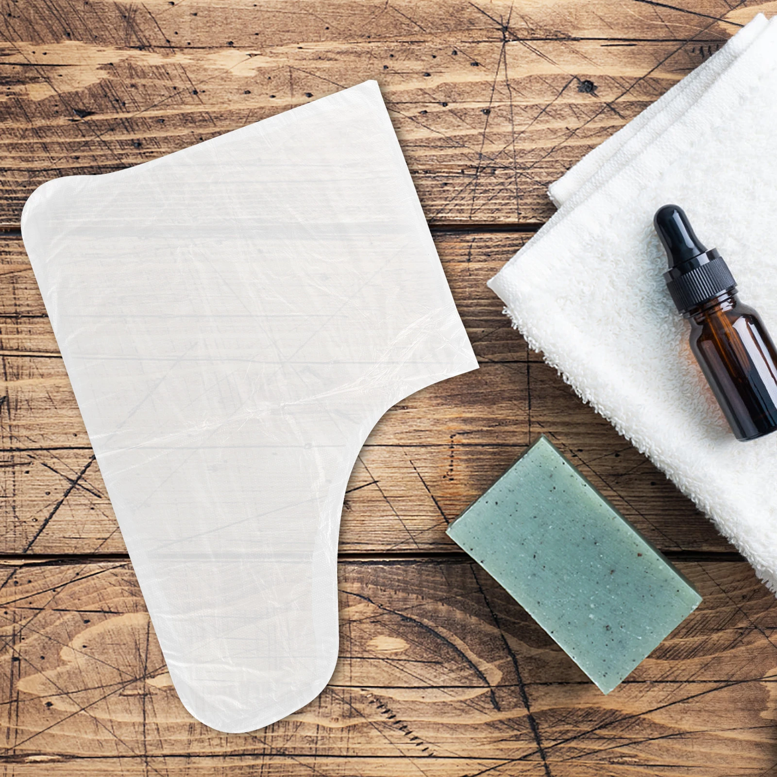 

100Pcs Transparent Foot Cover Heavy Duty Disposable Foot Protector for Spa Therapy Waxing Skating Feet Care Liners