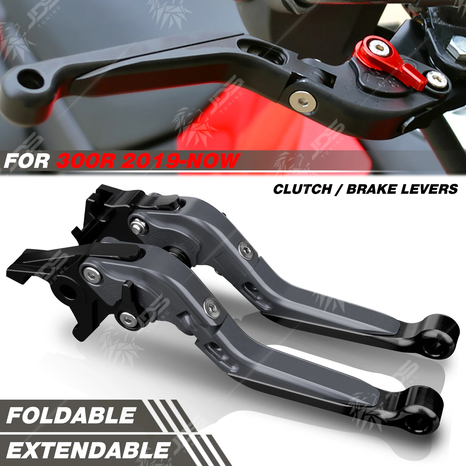 

JDSTUNING For VOGE 300R 2019-NOW Clutch Lever Brake Lever Set Foldable Adjustable Handle Levers Motorcycle Accessories Parts