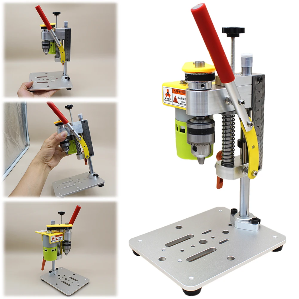 Mini Bench Drill Machine Precision CNC Table Drilling Machine B10 Chuck DIY High Precision Drilling Machine DIY Wood Metal Tools