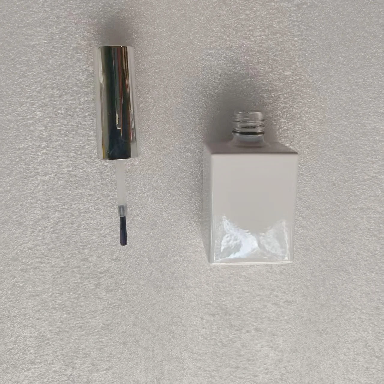 15ML 6 Pieces White Bottle Empty Gel Polish Glass Bottles for Nail Art Manicure with Lid Brush - view 4