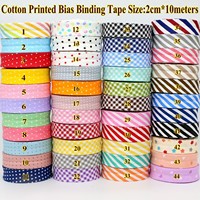 Cotton Bias tape dots,stripes, checks patterns printe bias tape 20mm,10meter spots Scottish twill fabric fold sewing handmade