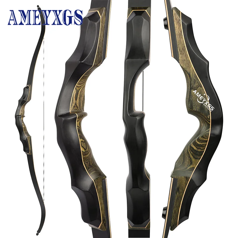 58inc Archery Recurve Bow Reverse American Hunting Bow 20-60lbs Bow Tech Wood Split Removable Outdoor Sports Hunting Accessories