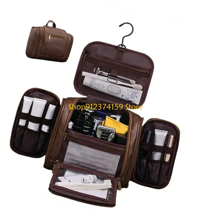 G5AE Water Resistant Hanging Travel Organizers Tear Resistant PU Organizers Cosmetic Bag for Outdoor Adventures