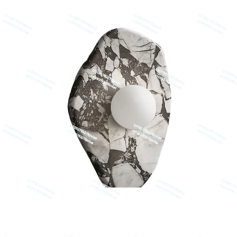 

Medieval wall lamp Nordic creative special-shaped Bulgari marble wall lamp French retro entrance corridor background wall lamp
