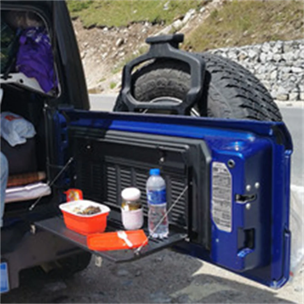 SXMA Stern Door Partition Cooking Table Foldable Tailgate Table Cargo Shelf for Jeep JL  for wrangler 2018+  Lantsun JL1042