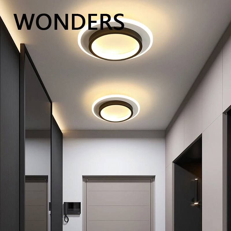 

WONDERS Modern Design Ceiling Lamp Aluminum Iron Acrylic Material Home Entrance Ceiling Light Corridor Bedroom Unique LED Lustre