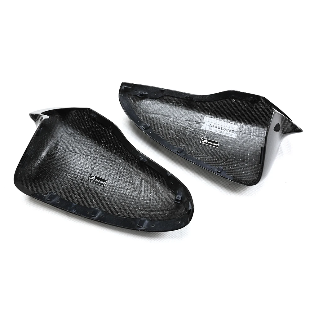 Real Dry Carbon Fiber Mirror Cover For BMW M6 F06 F12 F13 Side Rear View mirror caps replacement sicker 2012 2013 2016 - up