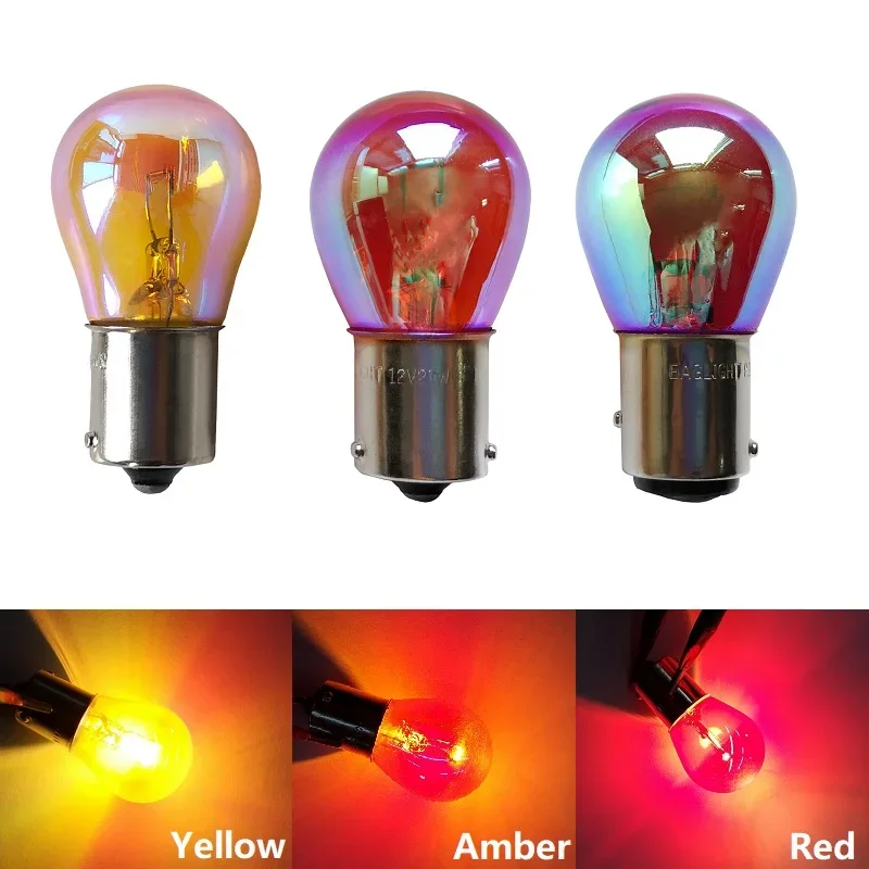1Pcs Car S25 1156 BA15S BAU15S 1157 BAY15D 7440 7443 Car Dual-filament Halogen Bulb Turn Singal light Chrome Reverse Lamp Bulb