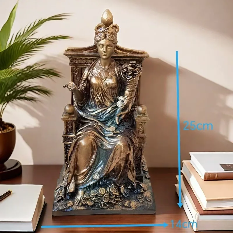 New Statue Of Wealth Mythology Goddess Greek Vintage Copper Maria Statue Christmas Decorations Ornaments Home Lucky Gift Ideas