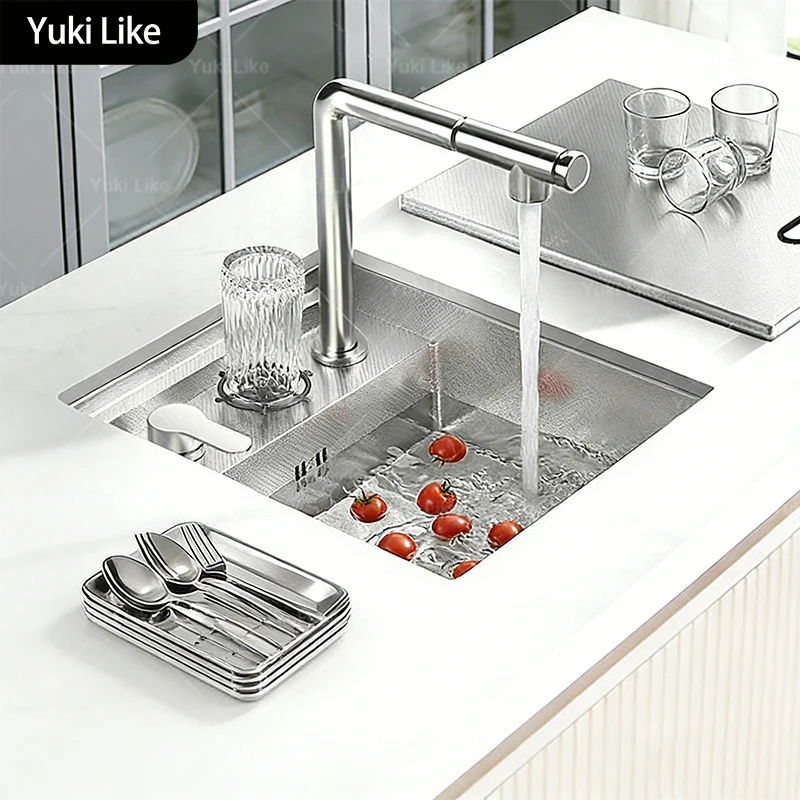 

Встраиваемая кухонная мойка с дозатором для мытья посуды, нано-бассейн, миниатюрная, одинарная, бытовая, из нержавеющей стали, для мытья посуды, подстольная раковина