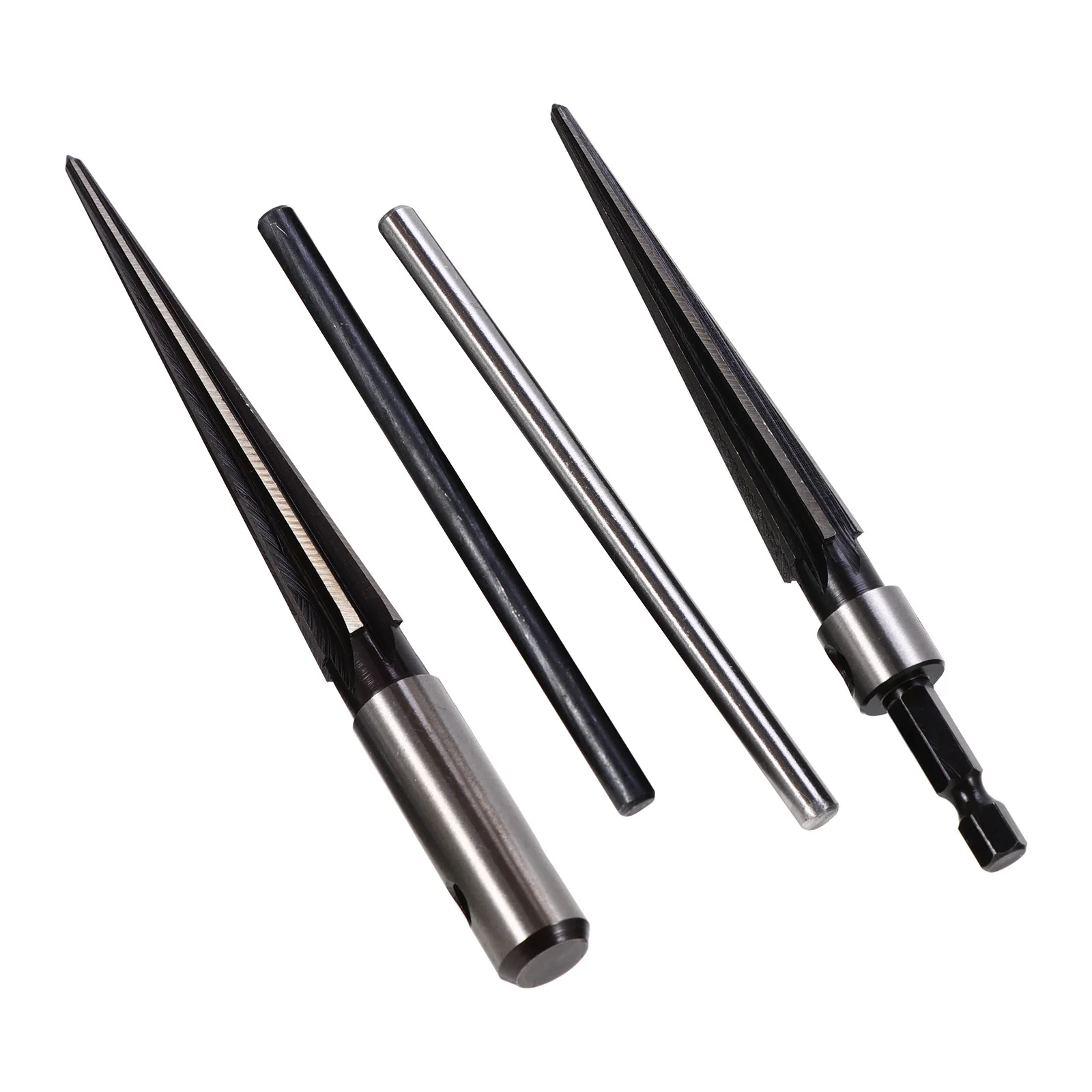 

2pcs Taper Reamer Hand Held T Handle Fluted Chamfer Reaming Cutter Wood Working Steel Tool Drill Bit For Countersunk Holes